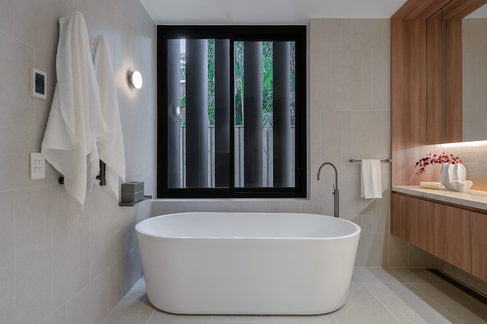 Spa-inspired bathroom detail