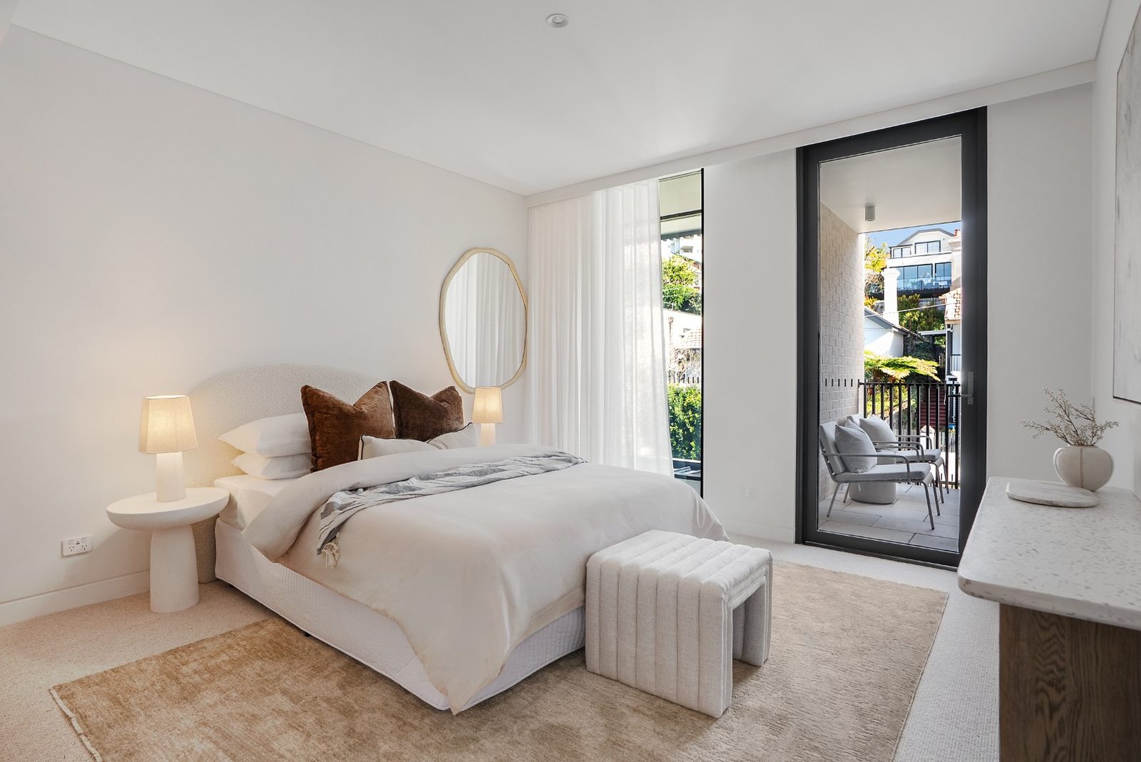 Bedroom with coastal styling